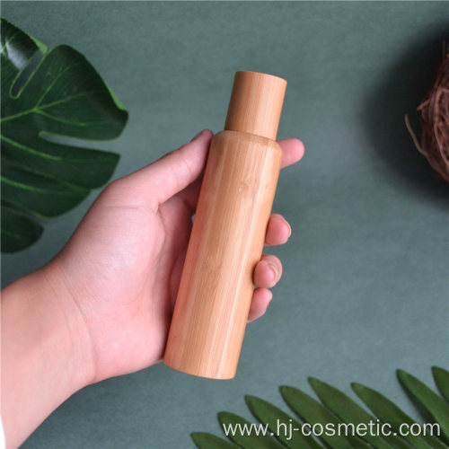 Wholesale cheap whole bamboo empty roll on glass bottle 10 ml roller ball perfume bottle with bamboo cover